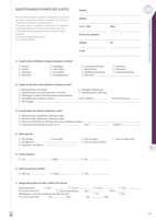 Questionario pompe per vuoto