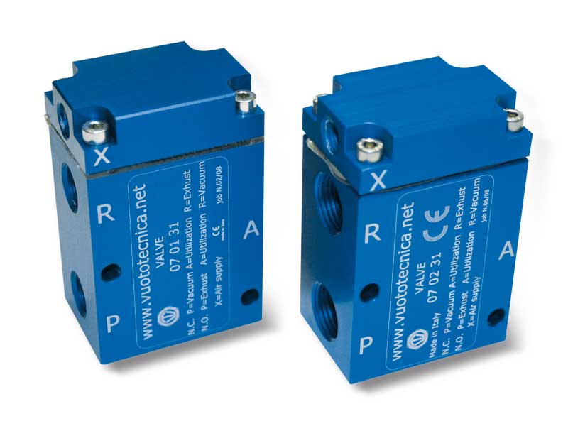 Valvole per vuoto servopilotate a 3 vie